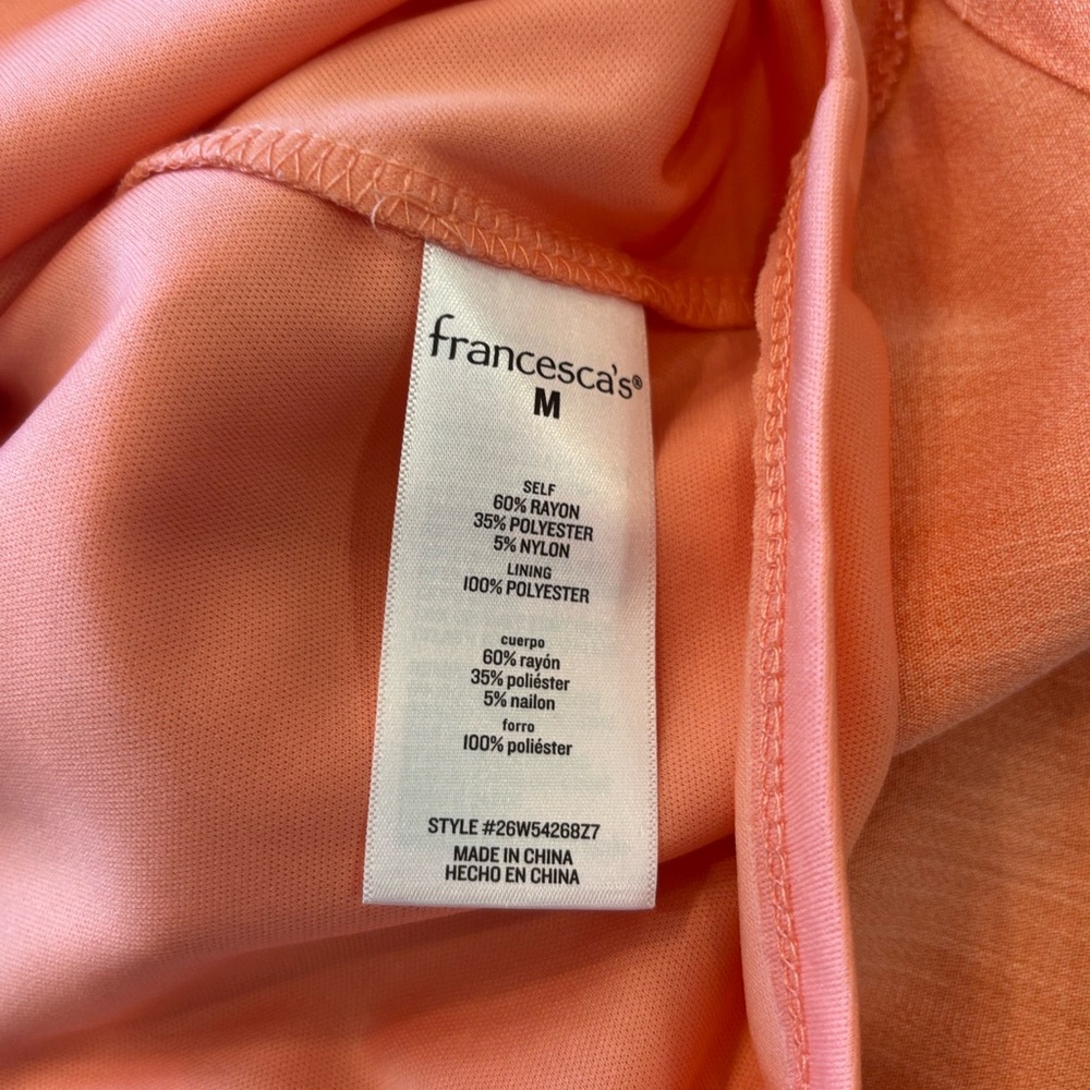 NWT Mi Ami for Francesca’s Peach Fit & Flare Dress - Size M - Picture 7 of 7